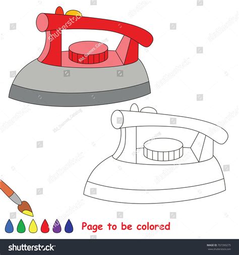 Iron Be Colored Coloring Book Preschool Stock Vector (Royalty Free) 707390275 | Shutterstock