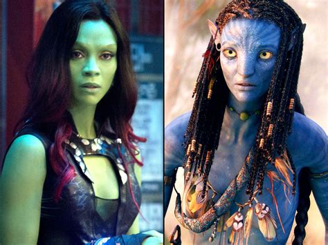 Zoe Saldana Goes Green for Guardians: "It Was Crazy" | Zoe saldana avatar, Zoe saldana, Gamora