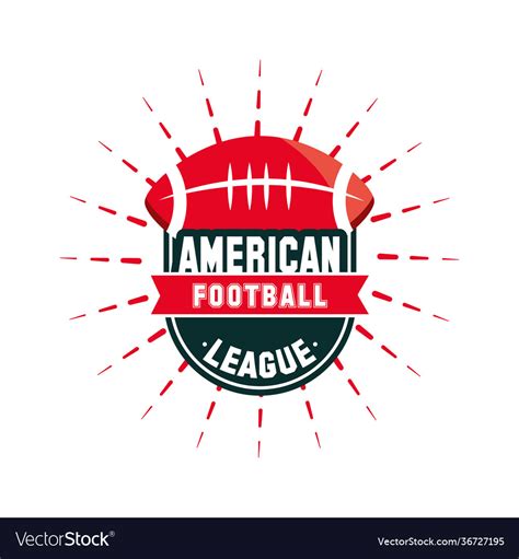 American football league Royalty Free Vector Image