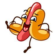 Juicy Hot Dog - sticker set for Telegram and WhatsApp