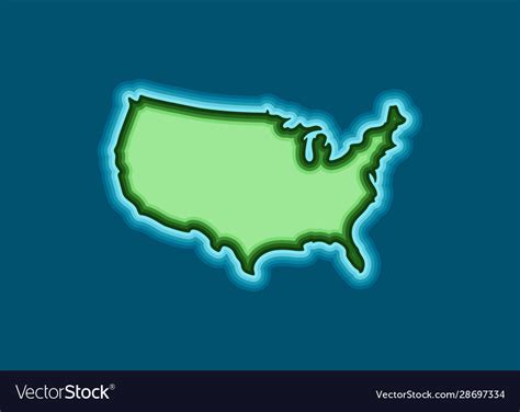 3d Usa Map Outline