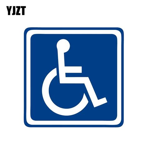 YJZT 13CM*13CM Fashion Disabled Sign Disability Mobility Car Parking PVC Car Sticker Decal 11 ...