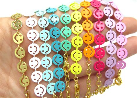 Handmade Enamel Smiley Face Bracelets | Brooklyn Charm