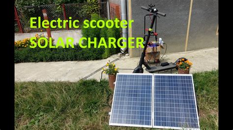 Electric scooter solar charger - YouTube