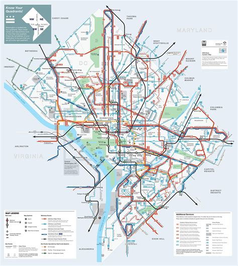 Dc bus routes map - Washington dc bus routes map (District of Columbia ...