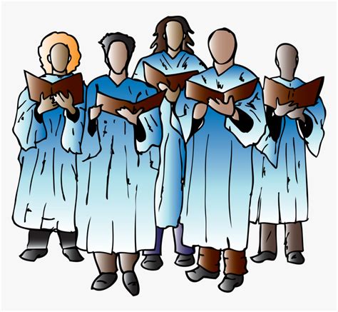 Gospel Choir Clip Art - Church Choir Clipart, HD Png Download - kindpng