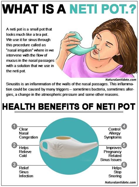 Neti pot for Sinus infection - #naturalantidote.com | Sinusitis, Neti ...