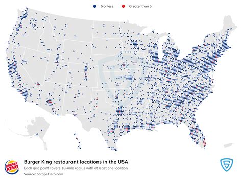 List of all Burger King store locations in the USA | ScrapeHero Data Store