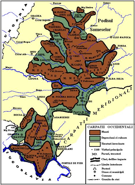 Harta Carpatii Occidentali - Profu' de geogra'