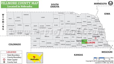 Fillmore County Map, Nebraska