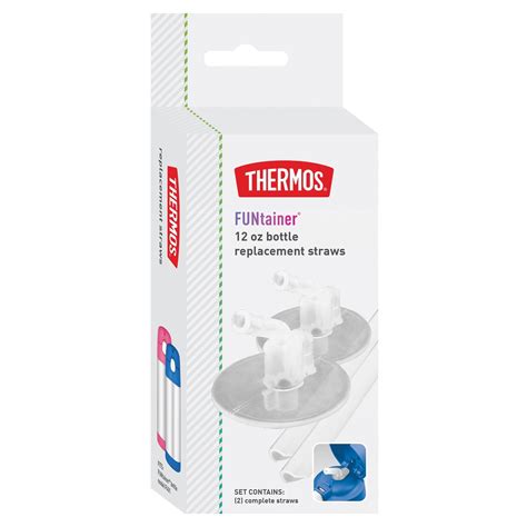 Thermos 12oz Water Bottle with Replacement Straws - Clear - Walmart.com