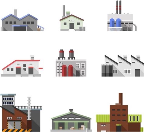 Factory and warehouse sets illustration in sketch design Free vector in Adobe Illustrator ai ...