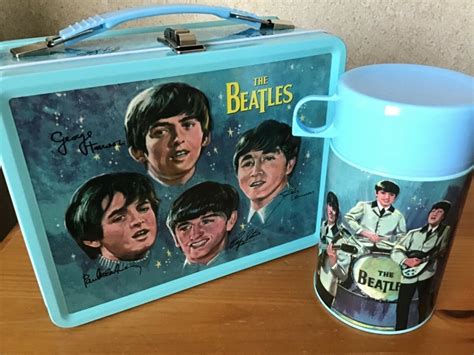 The Beatles Signatures Metal Lunch Box with Thermos New Lunchbox ...