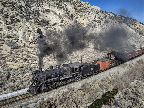 Nevada Northern Railway steam locomotive #93 pulls a wreck train out of Ely, Nevada – Jim ...