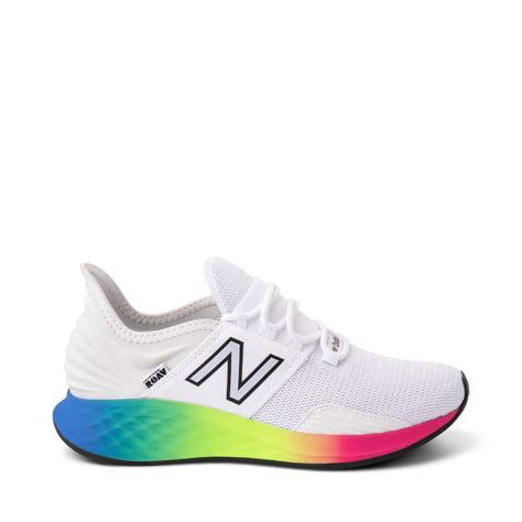 Womens New Balance Fresh Foam Roav Athletic Shoe - White / Rainbow ...