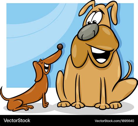 Talking dogs cartoon Royalty Free Vector Image