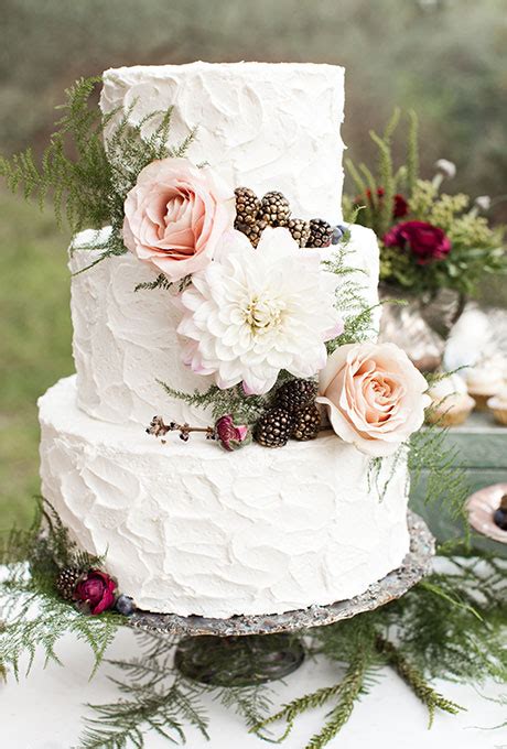 Wedding Cake with Gold-Dusted Berries | A Wedding Cake Blog