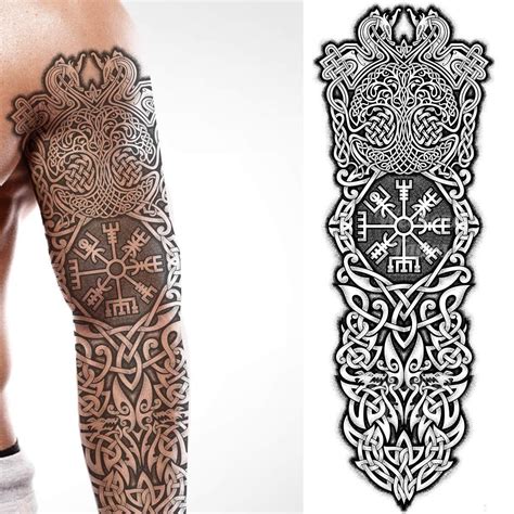 Viking Tribal Tattoos, Viking Tattoos For Men, Celtic Sleeve Tattoos, Viking Tattoo Symbol ...