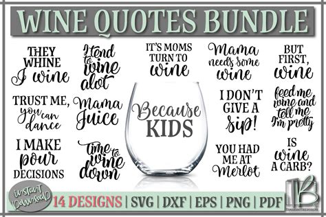 Wine Quotes SVG Bundle (Graphic) by tamarabotriedesigns · Creative Fabrica