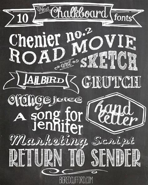 A list of the best FREE chalkboard fonts and free printable prints ...