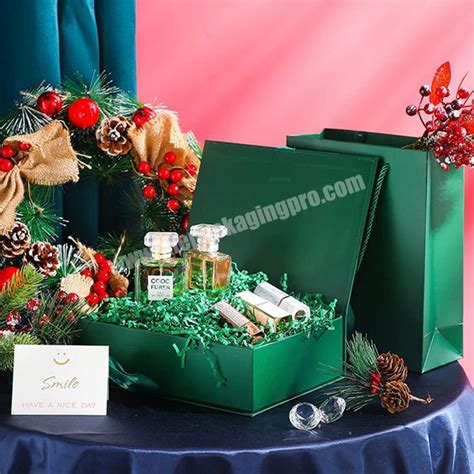Custom popular folding aromatherapy candle paper gift packaging box with ribbon wedding gift box ...