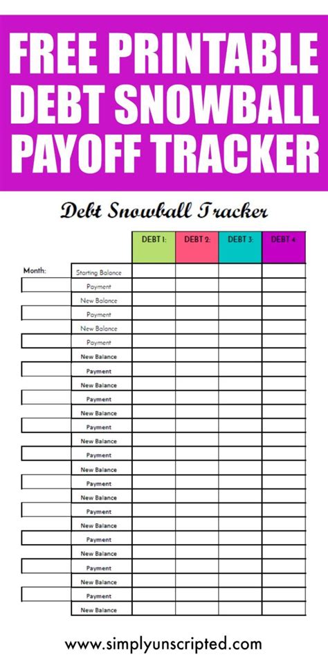 Paying Down Debt Worksheet