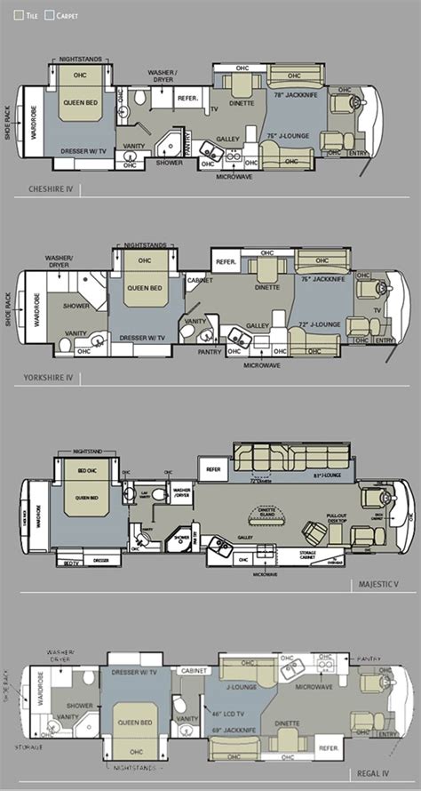 2010 Monaco Dynasty luxury motorhome floorplans - large picture