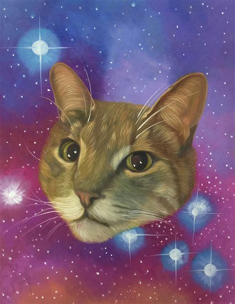 Space Cat Art - Paintings in Space! - Splendid Beast Pet Paintings