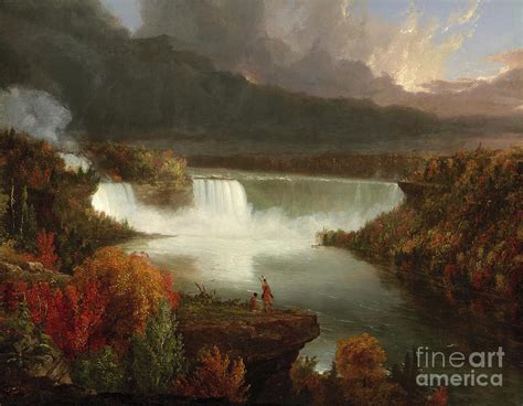 Distant View Of Niagara Falls Painting by Thomas Cole