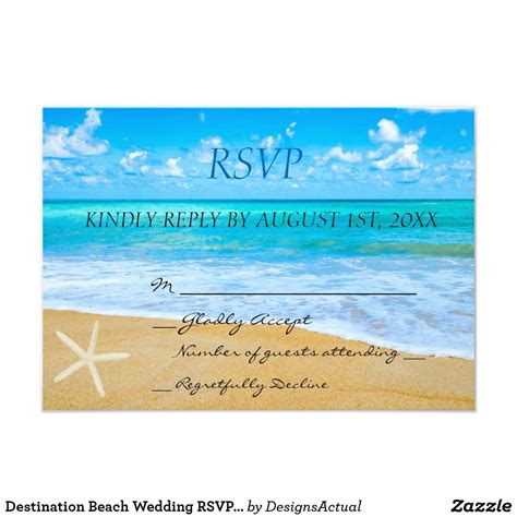 Destination Beach Wedding RSVP Card | Zazzle.com | Rsvp wedding cards, Wedding rsvp, Beach ...