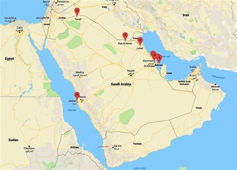 Khobar Saudi Arabia map - Map of Saudi Arabia al khobar (Western Asia - Asia)