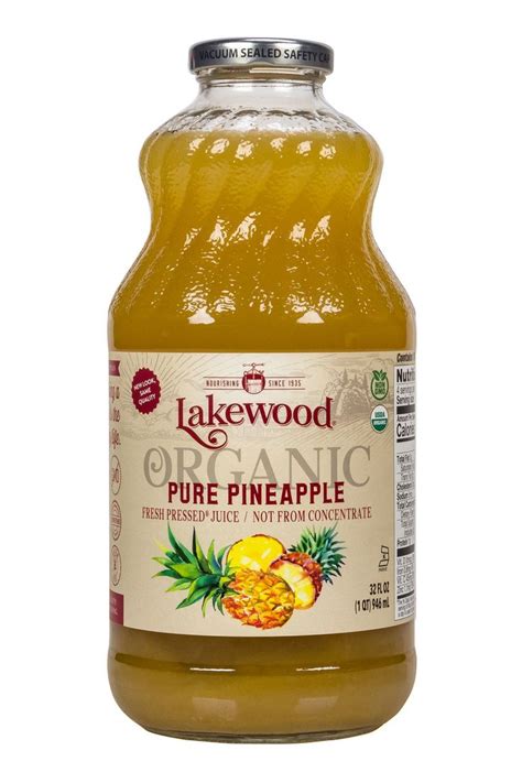 Pineapple Juice | Pure | Organic | 3 x 32 floz | Lakewood Organic ...