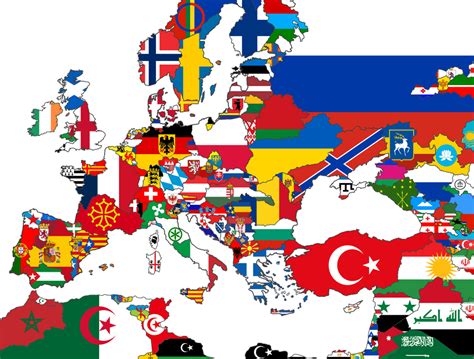 FlagMap of Europe if ALL separatist movements were successful (According to Wikipedia!) : MapPorn