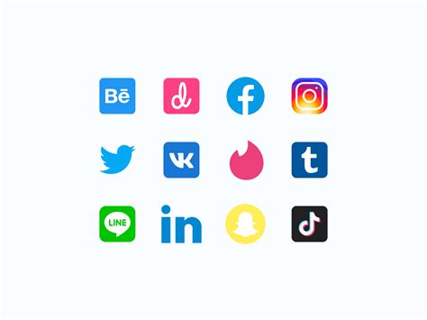 Social Media Logos in Color Style by Icons8 on Dribbble