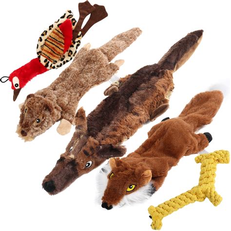 LotFancy 5 Dog Squeaky Toys for Small Dog, No Stuffing - Walmart.com