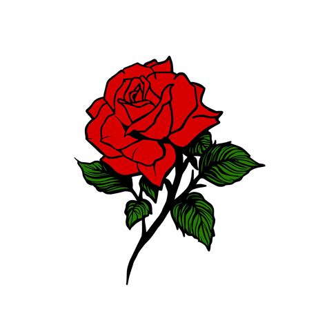 Single Red Rose Clip Art