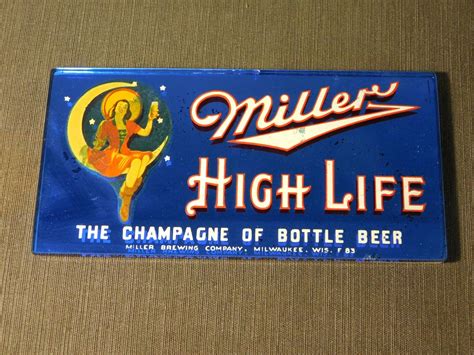 VINTAGE 8' X 4' MILLER HIGH LIFE BEER MOON | Grelly USA