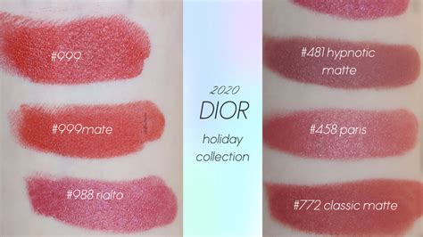 [Swatch] 2020 Dior Rogue Refillable Lipstick Set – Golden Night | Holiday Collection – Reviving Lan