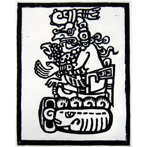 Items similar to Chaac Mayan Rain God Original Print on Etsy