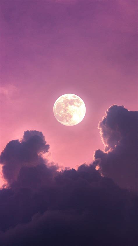 Beautiful Pink Sunset Moon Wallpaper - Wallpaper Background - XFXWallpapers