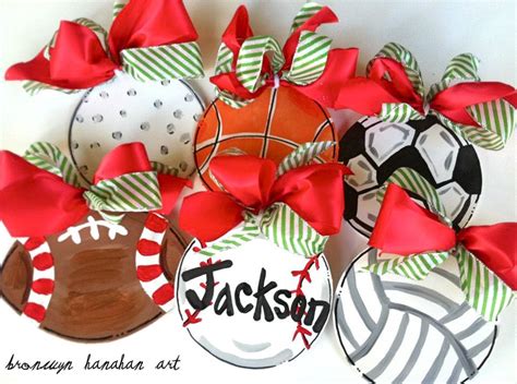 Sports Themed Christmas Ornaments - Bronwyn Hanahan Art by ...