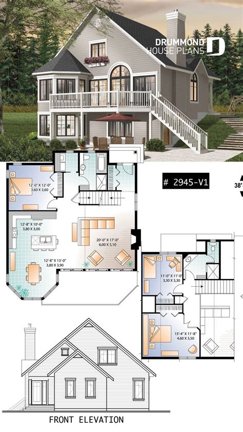 Popular 3 bedroom chalet with mezzanine and convivial floor plan #chalet #cottage #plan # ...