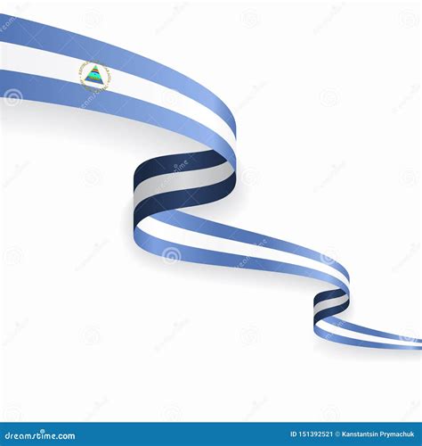 Nicaraguan Flag Wavy Abstract Background. Vector Illustration. Stock ...