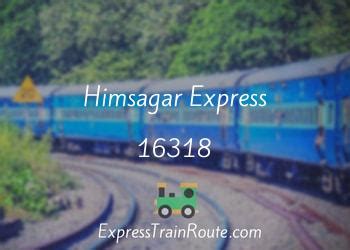 Himsagar Express - 16318 Route, Schedule, Status & TimeTable