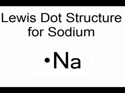 Lewis Dot Structure for Sodium (Na) - YouTube