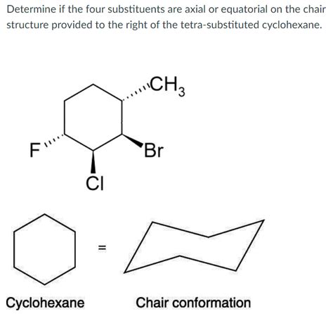 Solved Determine if the four substituents are axial or | Chegg.com