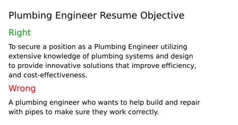 Top 18 Plumbing Engineer Resume Objective Examples