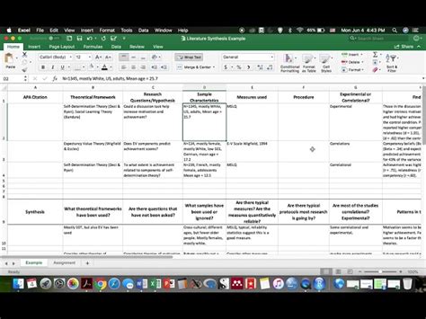 Literature Review Matrix Excel Template Xls - 54+ Koleksi Gambar