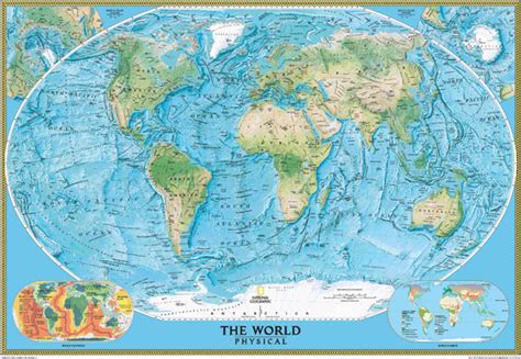 World Physical Ocean Floor Wall Map by National Geographic - MapSales