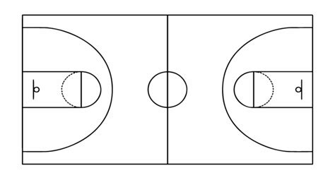 269 945 Basketball Court Line Drawing - Clip Art Library